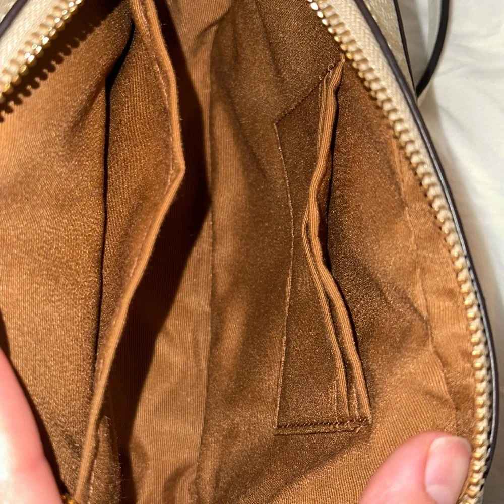 Coach Khaki/Chalk Signature Canvas Crossbody